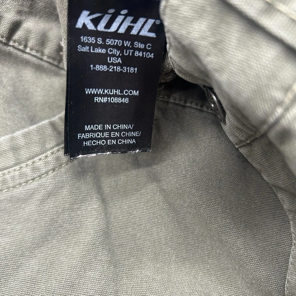 Kuhl Brooke Skinny Pants Womens 10 Short Green Twill Stretch Outdoor 6284